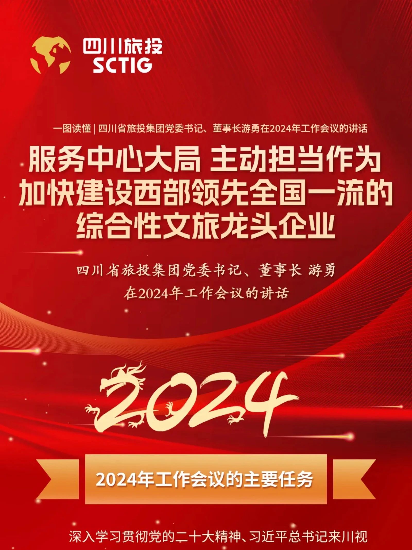 四川省尊龙凯时集团党委书记、董事长游勇在2024年工作会议的讲话
